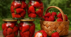 Konzervované jahody v cukru a bez zavařování