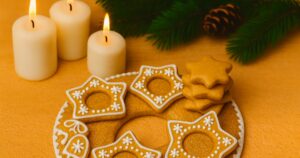 Adventní perníkový věnec s medem