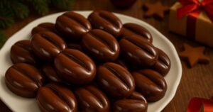 Kávová zrna v čokoládě s ořechy