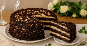 Dort „Tři sklenice“ s kondenzovaným mlékem