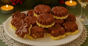 Mramorované čokolády s mandlemi