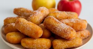 Smažené jablečné šišky ve skořicovém cukru