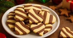 Strakatá srdíčka ze 2 druhů těst