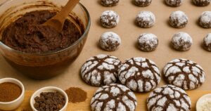 Kávové crinkles s kakaem a vanilkou