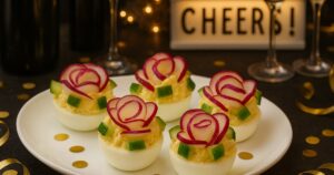 Růžičkové jednohubky s vejci a sýrem