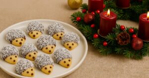 Vánoční ježečci s kokosem a čokoládou
