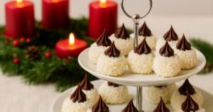 Kokosová hnízda s bílou čokoládou