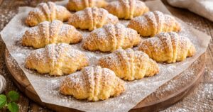 Rohlíčky z tvarohového těsta s vanilkou