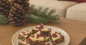 Čokoládové trojúhelníčky s brusinkami