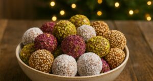 Nepečené datlové kuličky na 4 způsoby