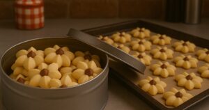 Oříškové kytičky s kousky čokolády