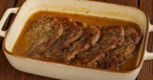 Pečená krkovice na plátky v hořčičné marinádě