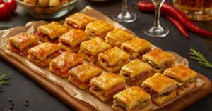 Plněné kostičky z listového těsta