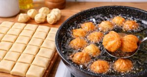 Fritované mini koblihy bez kynutí