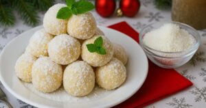 Sněhové kuličky s meruňkami a kokosem