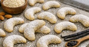 Německé vanilkové rohlíčky s mandlemi