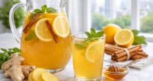 Citronová šťáva se zázvorem a skořicí