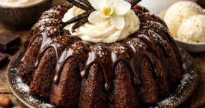 Čokoládová bábovka s vanilkou