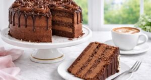 Čokoládový dort s pudinkovou náplní