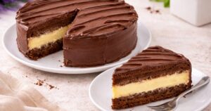 Čokoládový dort s pudinkovým krémem
