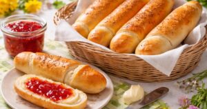 Domácí rohlíky s mlékem