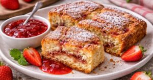 Jednoduchá buchta s jahodovým džemem