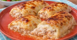 Zapékané kuřecí rolky s mozzarellou