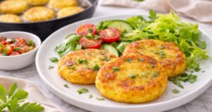 Smažené bramborové placičky s kurkumou