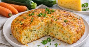 Cuketový koláč se sýrem a mrkví