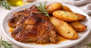 Marinovaná vepřová krkovice s brambory