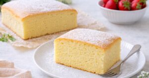 Nadýchaný japonský piškot bez krému