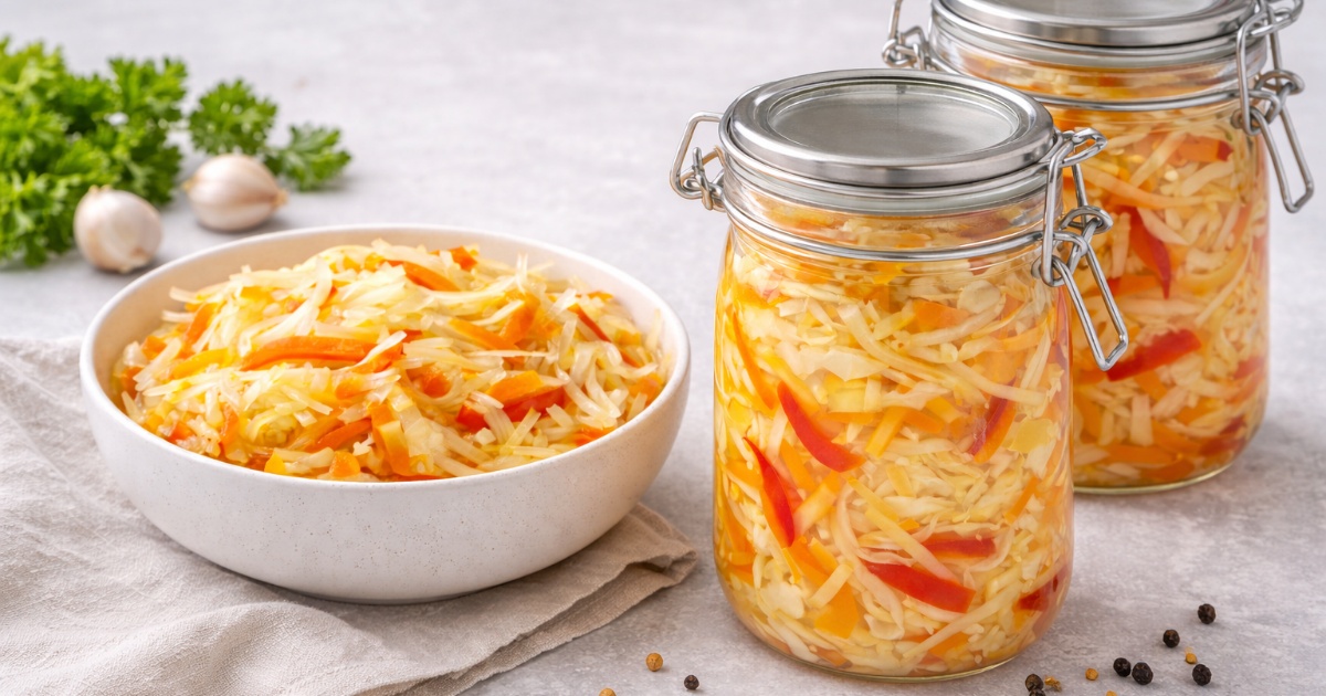 Nakládané zelí s paprikou a mrkví