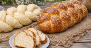 Olejová vánočka se sezamem