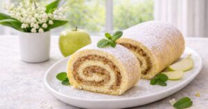 Piškotová roláda se strouhanými jablky