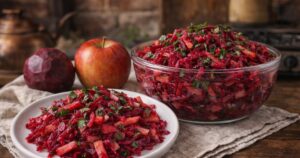 Salát s jablkem a červenou řepou