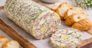 Slaná kefírová roláda se šunkou a vejci