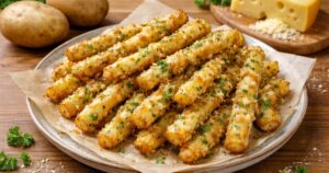 Bramborové tyčinky se sýrem