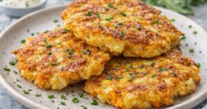 Smažené zelné placky s mrkví a česnekem