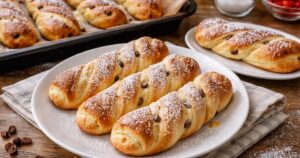 Kynuté vrtule s vanilkovým krémem a čokoládou