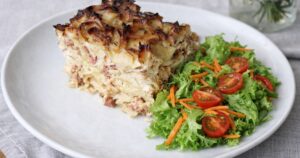 Zapečené těstoviny s uzeným masem