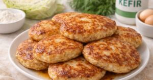 Křupavé zelné řízky s kefírem a mrkví