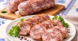 Domácí salám z kuřecího a vepřového masa