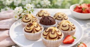 Dvoubarevné muffiny bez másla