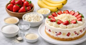 Nepečený tvarohový dort s ovocem