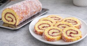 Rychlá roláda s marmeládou a kokosem